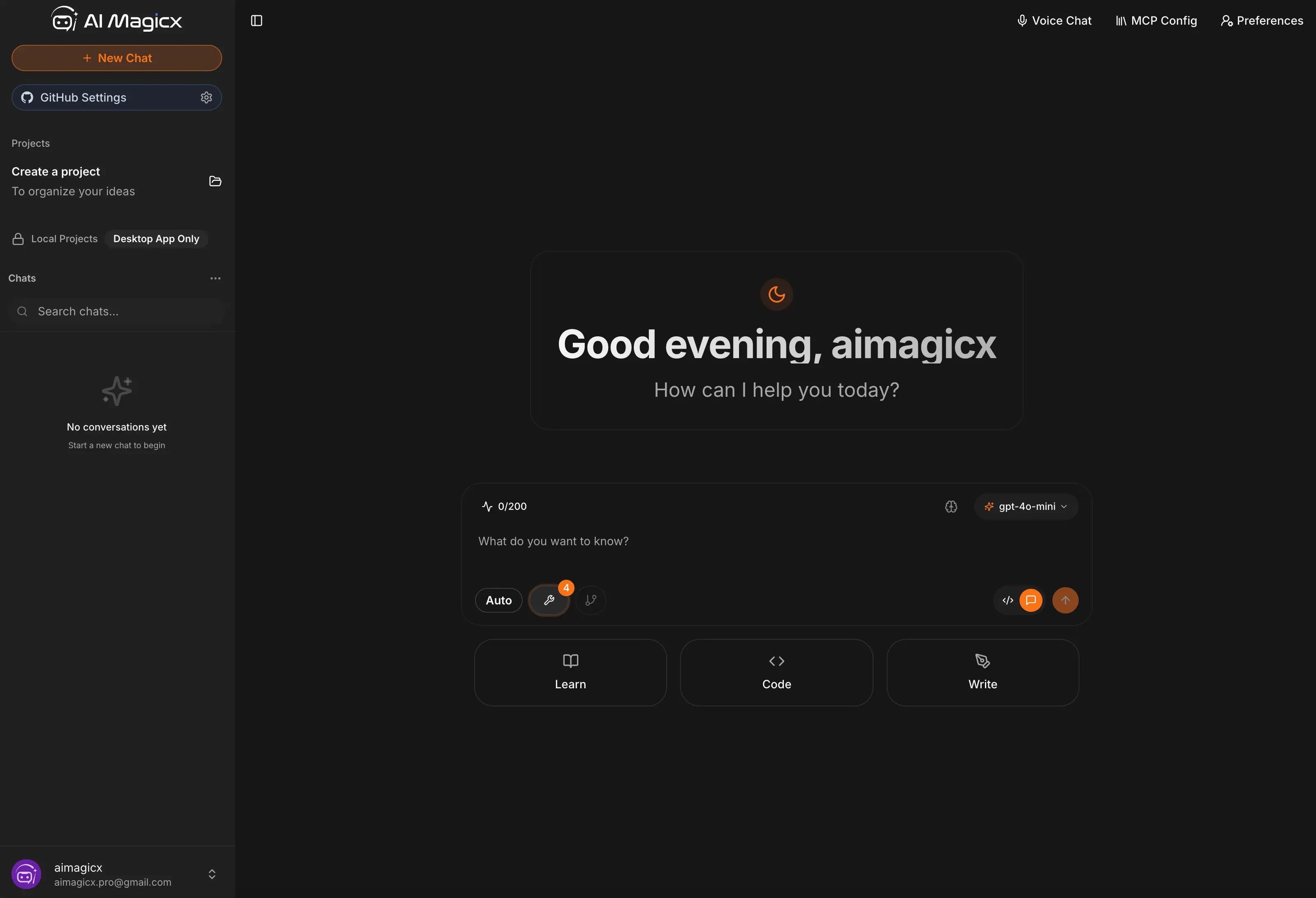 MCP Chat screenshot