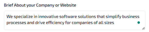 Brief About Your Company or Website