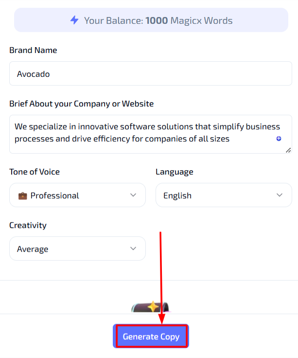 Generate Copy