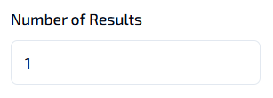 Set Number of Results