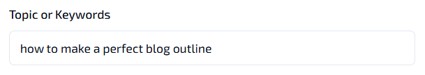 Enter Topic or Keywords