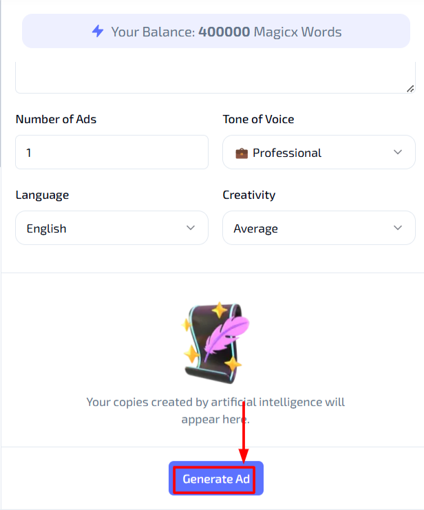 Generate the Ad