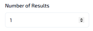 Set Number of Results