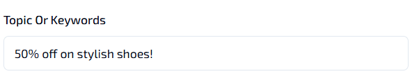 Enter Topic or Keywords