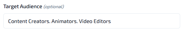 Specify Target Audience