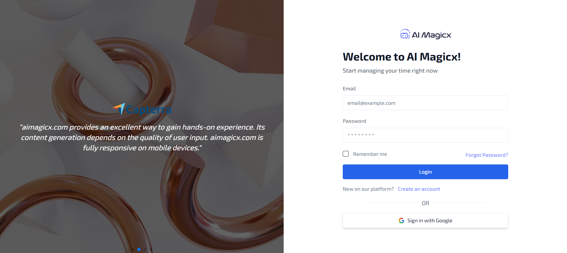 Access AI Magicx Website